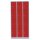 LÜLLMANN Schließfachschrank lichtgrau, feuerrot 520434, 12 Schließfächer 88,5 x 50,0 x 180,0 cm