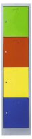 ClassiX Schließfachschrank lichtgrau, bunt X-523412, 4 Schließfächer 41,5 x 50,0 x 180,0 cm