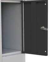 LÜLLMANN Schließfachschrank anthrazit, lichtgrau 523338, 9 Schließfächer 118,5 x 50,0 x 180,0 cm