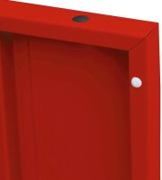 LÜLLMANN Schließfachschrank lichtgrau, feuerrot 523334, 9 Schließfächer 118,5 x 50,0 x 180,0 cm