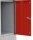 LÜLLMANN Schließfachschrank lichtgrau, feuerrot 523334, 9 Schließfächer 118,5 x 50,0 x 180,0 cm