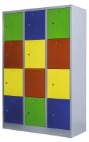 ClassiX Schließfachschrank lichtgrau, bunt X-523432, 12 Schließfächer 118,5 x 50,0 x 180,0 cm