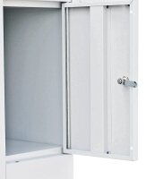 LÜLLMANN Schließfachschrank signalweiß 523337, 9 Schließfächer 118,5 x 50,0 x 180,0 cm