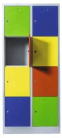 ClassiX Schließfachschrank lichtgrau, bunt X-523422, 8 Schließfächer 80,0 x 50,0 x 180,0 cm