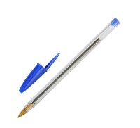 BIC Kugelschreiber Cristal transparent, Schreibfarbe: blau, 50 St.