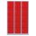 LÜLLMANN Schließfachschrank lichtgrau, feuerrot 523534, 15 Schließfächer 118,5 x 50,0 x 180,0 cm