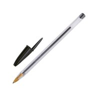 BIC Kugelschreiber Cristal transparent, Schreibfarbe: schwarz, 50 St.