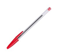 BIC Kugelschreiber Cristal transparent, Schreibfarbe: rot, 50 St.