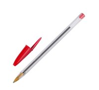 BIC Kugelschreiber Cristal transparent, Schreibfarbe: rot, 50 St.