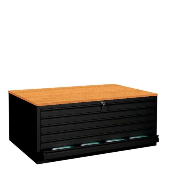 LÜLLMANN Planschrank buche, tiefschwarz 6 Schubladen 113,5 x 83,5 x 60,5 cm, 1 St.