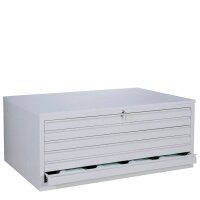 LÜLLMANN Planschrank lichtgrau 6 Schubladen 113,5 x...