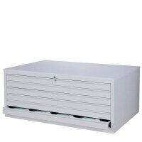 LÜLLMANN Planschrank lichtgrau 6 Schubladen 113,5 x...
