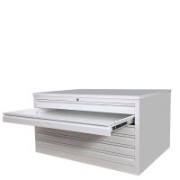 LÜLLMANN Planschrank lichtgrau 6 Schubladen 113,5 x 83,5 x 60,5 cm, 1 St.