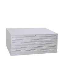 LÜLLMANN Planschrank lichtgrau 6 Schubladen 113,5 x 83,5 x 60,5 cm, 1 St.