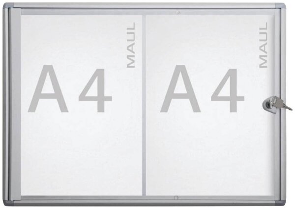 MAUL Schaukasten Extraslim grau 2x DIN A4 49,0 x 2,7 x 35,0 cm, 1 St.