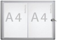 MAUL Schaukasten Extraslim grau 2x DIN A4 49,0 x 2,7 x...