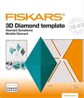 FISKARS® Stanzschablone 3D Diamant Vorlage weiß