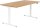 ith möbel EasyT elektrisch höhenverstellbarer Schreibtisch eiche rechteckig, T-Fuß-Gestell weiß 160,0 x 80,0 cm