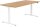 ith möbel EasyT elektrisch höhenverstellbarer Schreibtisch eiche rechteckig, T-Fuß-Gestell weiß 180,0 x 80,0 cm