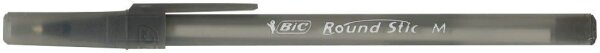 BIC Kugelschreiber Round Stic Simply schwarz/transparent, Schreibfarbe: schwarz, 60 St.