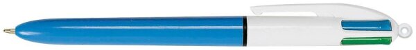 BIC 4-Farben-Kugelschreiber 4 Colours Original hellblau/weiß, Schreibfarbe: schwarz, blau, rot, grün, 1 St.