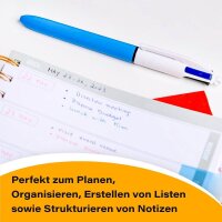 BIC 4-Farben-Kugelschreiber 4 Colours Original hellblau/weiß, Schreibfarbe: schwarz, blau, rot, grün, 1 St.