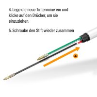 BIC 4-Farben-Kugelschreiber 4 Colours Original hellblau/weiß, Schreibfarbe: schwarz, blau, rot, grün, 1 St.