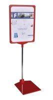 FRANKEN Infoständer PSM A4 01 rot DIN A4 25,0 x 15,0...