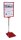 FRANKEN Infoständer PSM A4 01 rot DIN A4 25,0 x 15,0 x 32,0 - 62,0 cm, 1 St.