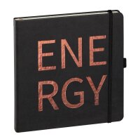 Lediberg Notizbuch ENERGY quadratisch kariert, schwarz Hardcover 240 Seiten, 1 St.