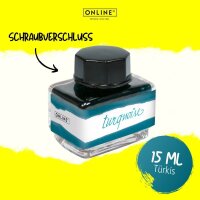 ONLINE® Tintenfass türkis-blau 15,0 ml, 1 St.