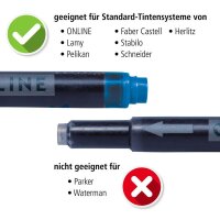 ONLINE® Tintenpatronen für Füller 17174/12 orange, 5 St.