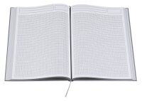 Notizbücher DIN A4 kariert, silber Hardcover 192...