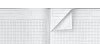 Notizbücher DIN A4 kariert, silber Hardcover 192 Seiten, 3 St.