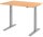 HAMMERBACHER XMKA12 elektrisch höhenverstellbarer Schreibtisch buche rechteckig, C-Fuß-Gestell silber 120,0 x 80,0 cm