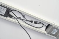 HAMMERBACHER XMKA12 elektrisch höhenverstellbarer Schreibtisch ahorn rechteckig, C-Fuß-Gestell silber 120,0 x 80,0 cm