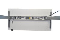HAMMERBACHER XMKA12 elektrisch höhenverstellbarer Schreibtisch ahorn rechteckig, C-Fuß-Gestell silber 120,0 x 80,0 cm