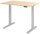 HAMMERBACHER XMKA12 elektrisch höhenverstellbarer Schreibtisch ahorn rechteckig, C-Fuß-Gestell silber 120,0 x 80,0 cm