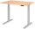 HAMMERBACHER XMKA12 elektrisch höhenverstellbarer Schreibtisch eiche rechteckig, C-Fuß-Gestell silber 120,0 x 80,0 cm