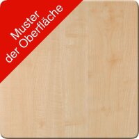 HAMMERBACHER XDKB12 elektrisch höhenverstellbarer Schreibtisch ahorn rechteckig, C-Fuß-Gestell silber 120,0 x 80,0 cm
