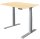 HAMMERBACHER XDKB12 elektrisch höhenverstellbarer Schreibtisch ahorn rechteckig, C-Fuß-Gestell silber 120,0 x 80,0 cm