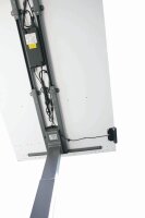HAMMERBACHER XDKB12 elektrisch höhenverstellbarer Schreibtisch nussbaum rechteckig, C-Fuß-Gestell silber 120,0 x 80,0 cm