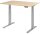 HAMMERBACHER XDKB12 elektrisch höhenverstellbarer Schreibtisch eiche rechteckig, C-Fuß-Gestell silber 120,0 x 80,0 cm