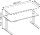 HAMMERBACHER XDKB16 elektrisch höhenverstellbarer Schreibtisch lichtgrau rechteckig, C-Fuß-Gestell silber 160,0 x 80,0 cm