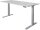 HAMMERBACHER XDKB19 elektrisch höhenverstellbarer Schreibtisch lichtgrau rechteckig, C-Fuß-Gestell silber 180,0 x 80,0 cm