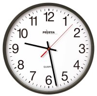 PEWETA Wanduhr weiß schwarz Kunststoff, Ø...
