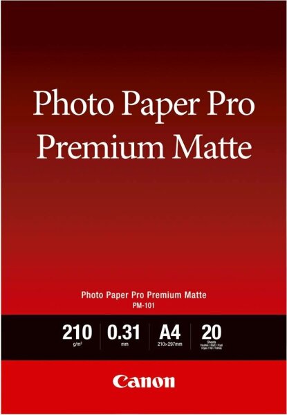 Canon Fotopapier PM-101 DIN A4 matt 210 g/qm 20 Blatt