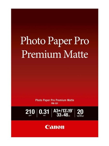 Canon Fotopapier PM-101 DIN A3+ matt 210 g/qm 20 Blatt