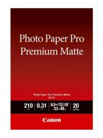 Canon Fotopapier PM-101 DIN A3+ matt 210 g/qm 20 Blatt