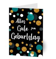LUMA Geburtstagskarte mit Film Glitter LUQR26 DIN B6, 1 St.